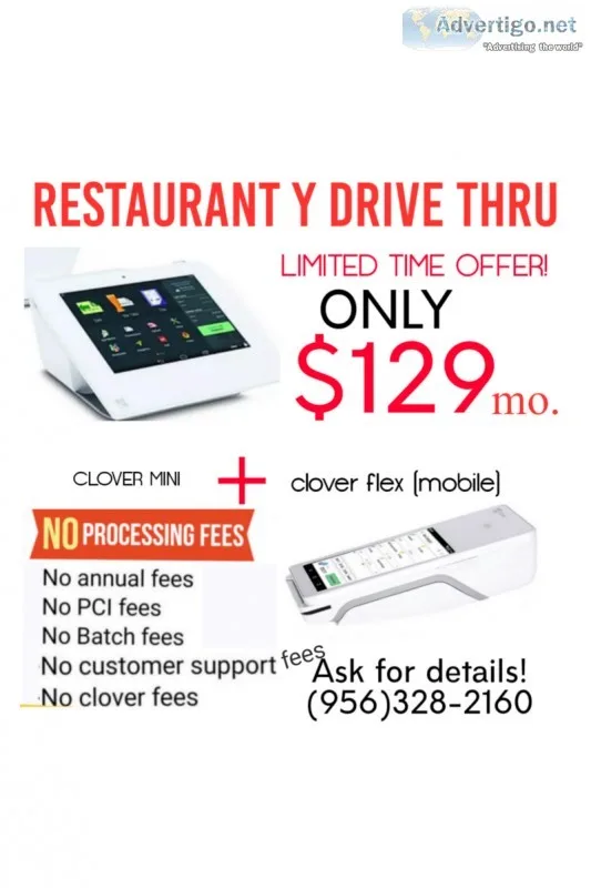Paquete especial para NEGOCIO CON DRIVE THRU