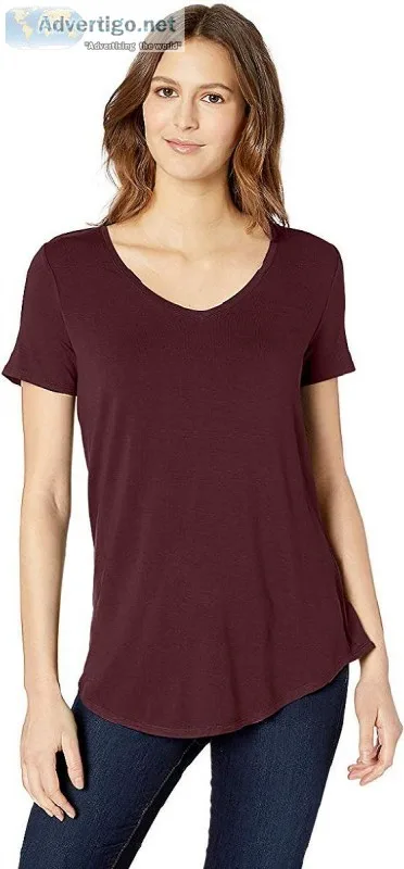 Essentials Women s Short-Sleeve V-Neck Tunic