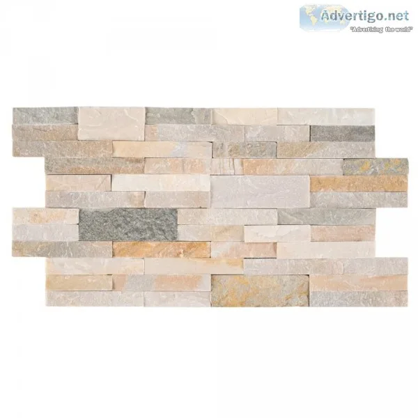 Golden Honey Peel and Stick Stacked Stone