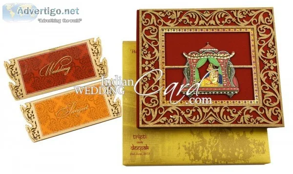 Elegant Wedding Card with Box