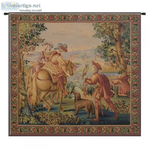 FALCON BELGIAN TAPESTRY WALL HANGING