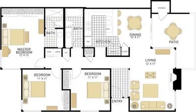 3br - 1327ft2 - Must see 2 Bedroom Home in Turtle Rock beautiful