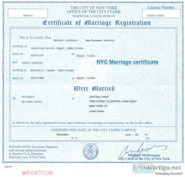 TRADUZIONE CERTIFICATA CON APOSTILLE PER CERTIFICATI DI MATRIMON