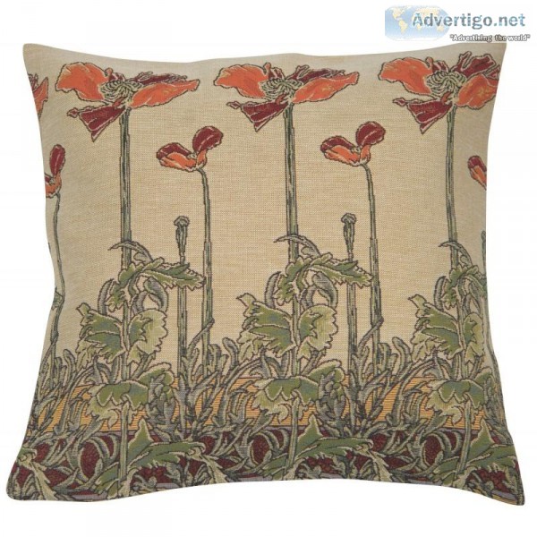 CHAMP ART NOUVEAU FRENCH TAPESTRY CUSHION