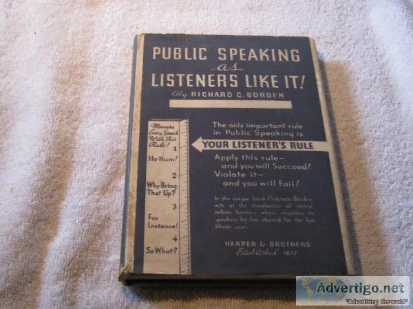 Public Speaking as Listener&rsquos Like It &ndash Copyright 1935