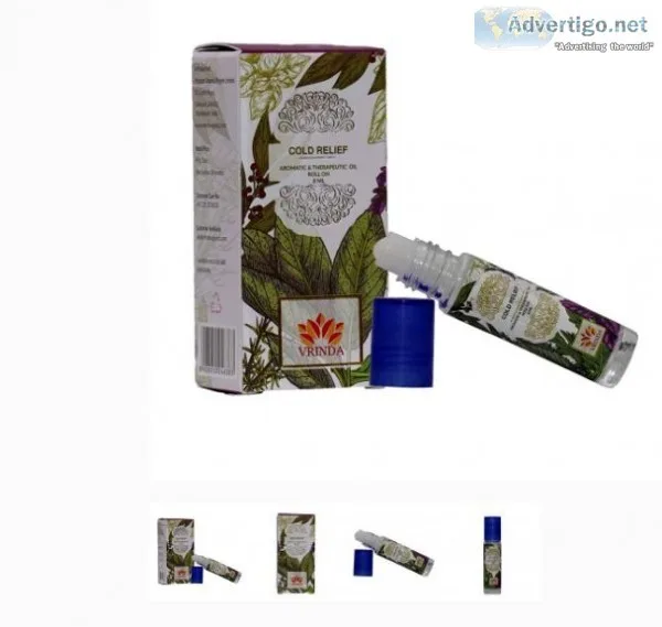Cold relief aroma & therapeutic oil roller bottle