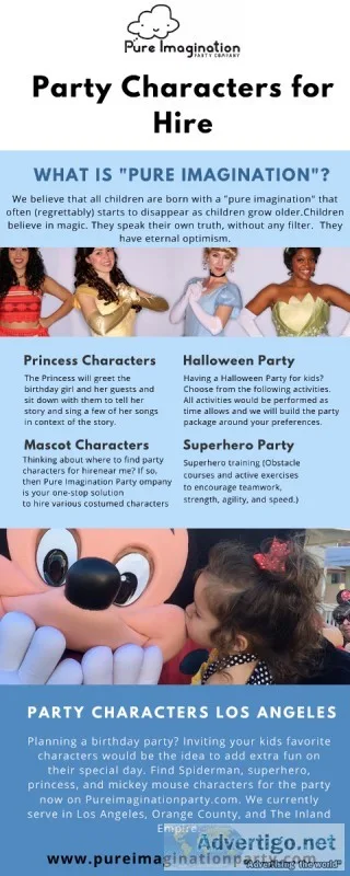Mickey Mouse Character for Party  Party Characters  Villain Char