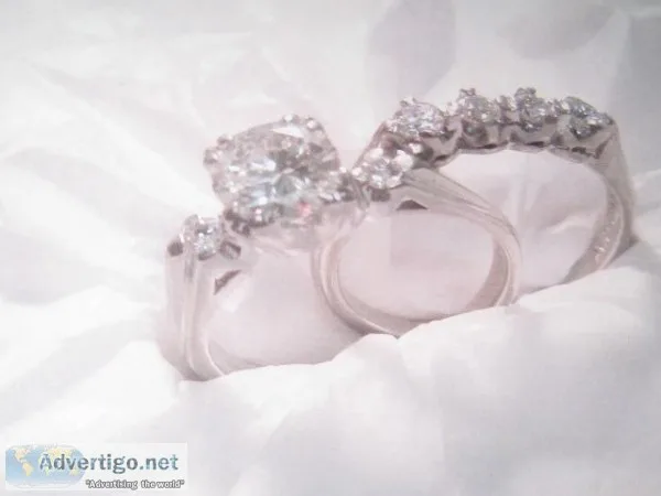 Diamond Engagement Ring and Wedding Ring Set
