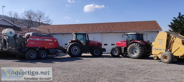 Custom large square and round baling