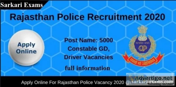 Latest Govt jobs 2020 Constable vacancy and Admit Card at Sarkar