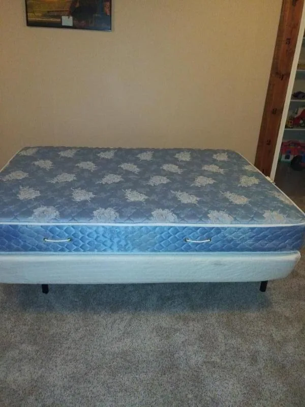 Full size hospital bed with mattress