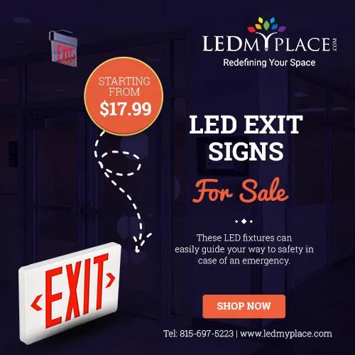 LED Exit Signs Emergency Lights For Safety Exit