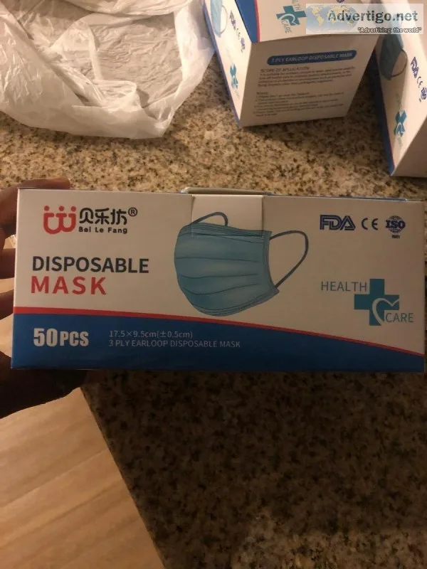 Disposable face masks