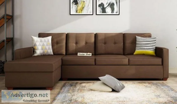 UPTO 55% OFF on L Shaped Sofa Sets in India  WoodenStreet