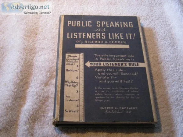 Public Speaking as Listener&rsquos Like It &ndash Copyright 1935
