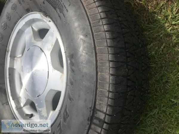 GMC stock tires and rims with spare