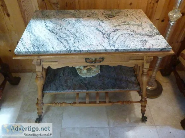 2 level side table with marble tops