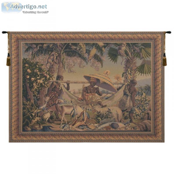 KING BORNE OLD WORLD COLORS BELGIAN TAPESTRY WALL HANGING