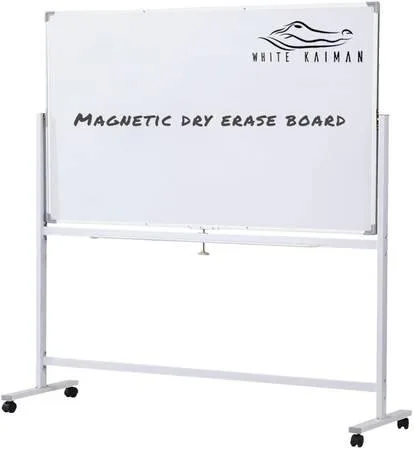 Large White Board On Wheeled Stand