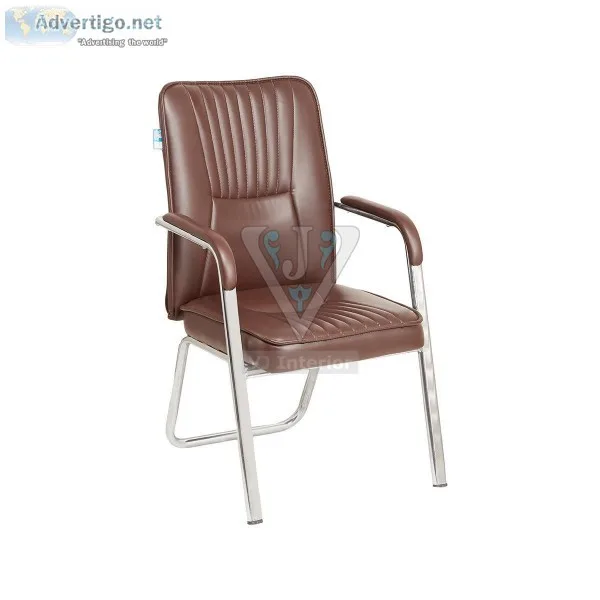 Synthetic Leather SS Finish Office Chair