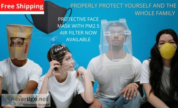 Protective face mask with filter for the family - Built In KN95 