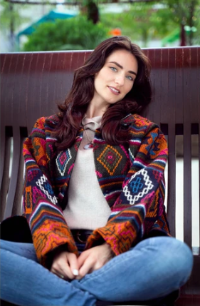Woman s Yathra Jacket ( orange blue green and white)