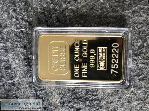 Credit Suisse one ounce fine gold 999.0