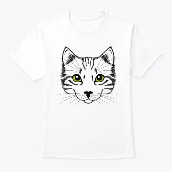 Cat Face T-shirt  Great gift idea for cat lovers