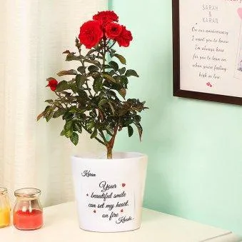 Valentine Day Personalized Planter Pot Set