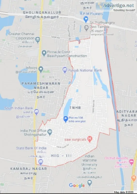TNHB Residential PLOT for SALE OMR Sholinganallur