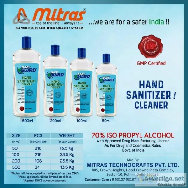 Hand Sanitizer  Cleaner