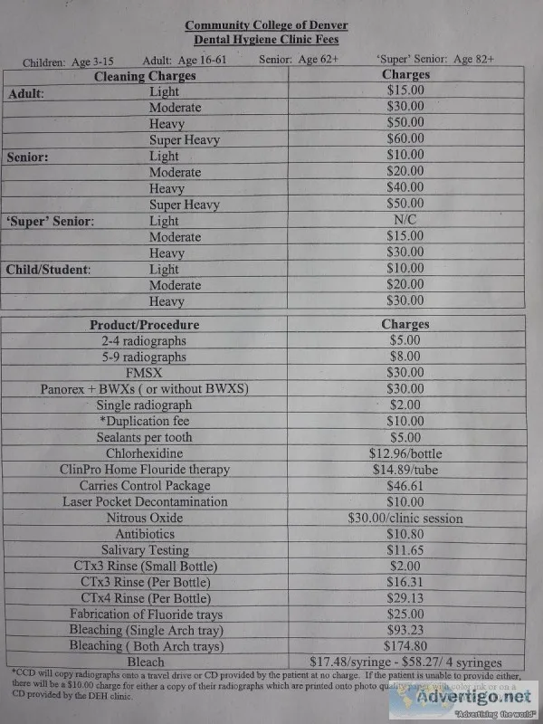 Discounted teeth cleaning