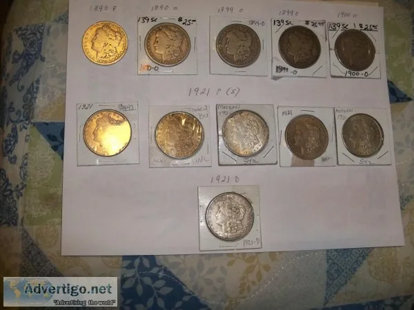 Lot of 11 Morgan Dollars
