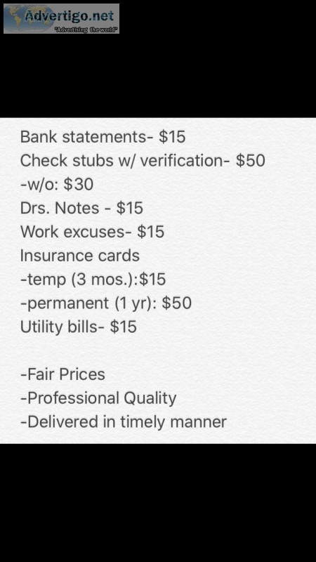 All your paperwork needs and utility hook ups