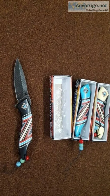 set of 3 pocket knives western type