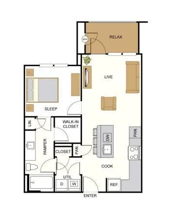 1br - 769ft2 - Gated Community Wood-Style Flooring 1 MONTH FREE