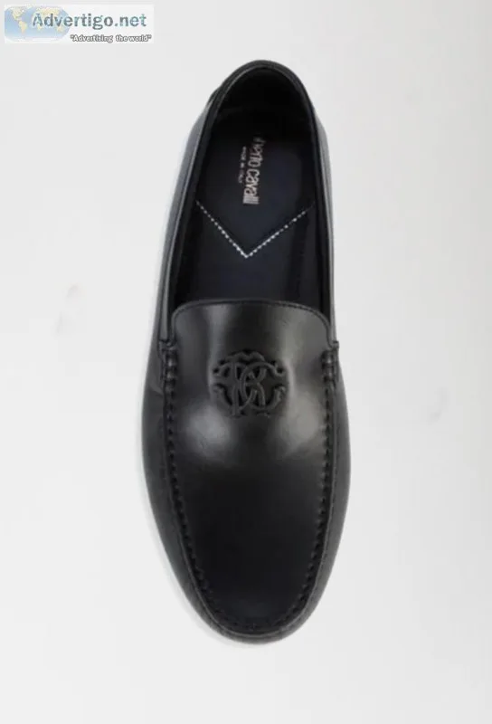 Buy Roberto Cavalli Firenze Logo Leather Driving Loafers at Luxu