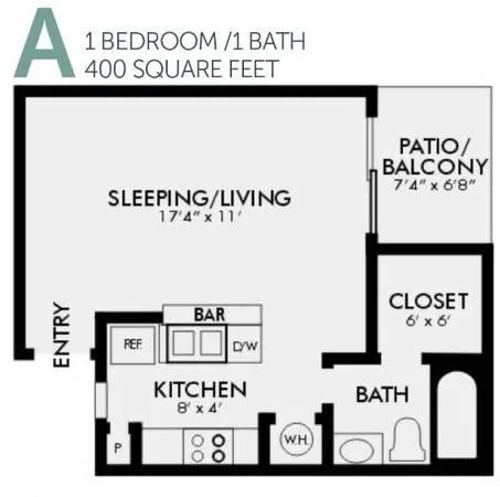 1br - 400ft2 - Studio - Onsite Laundry - Quiet and Convenient Ar