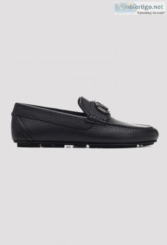 Valentino Logo Plaque Loafers For Men  Luxulo