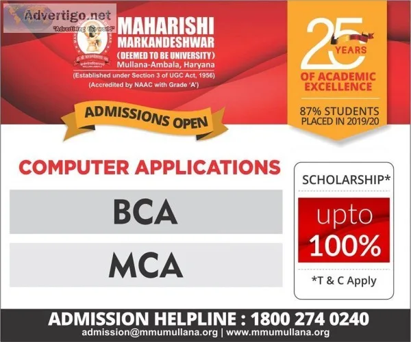 Seeking Admission in Best BCAMCA College in Haryana
