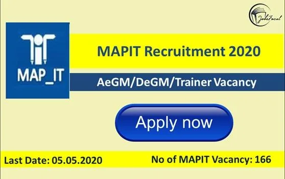 MAPIT Recruitment 2020 End Date Ext (166) AeGMDeGMTrainer Vacanc