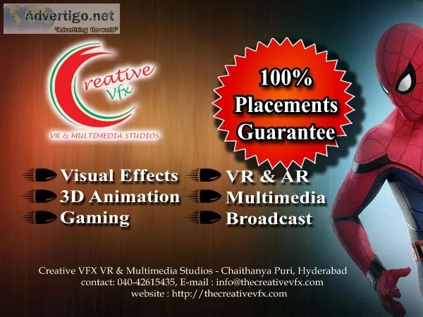 Job Oriented VFX and 3D Animation Courses with Jobs 040-42615435
