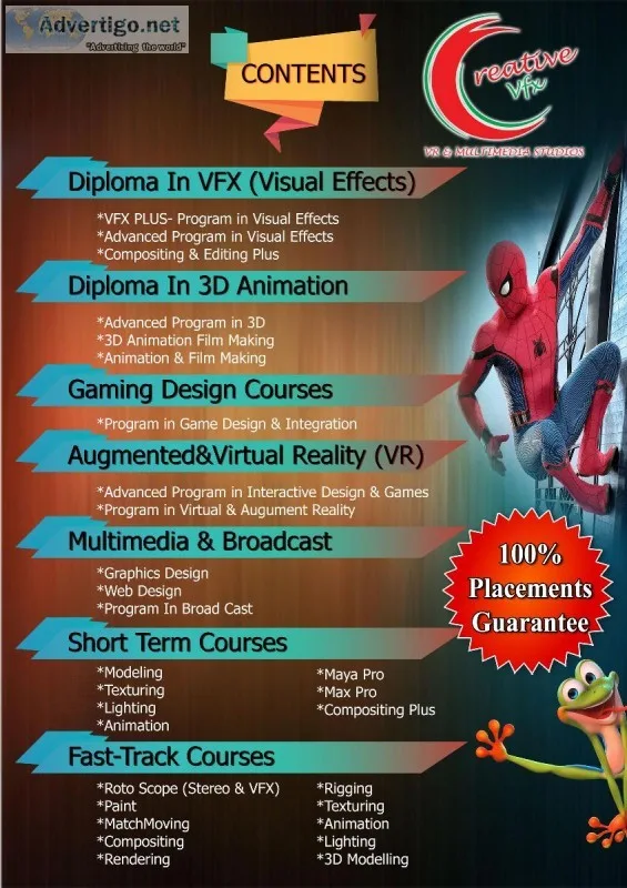 VFX Courses with 100% Placements in TOP MNC Companies 040-426154