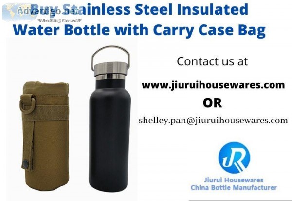 Buy Stainless Steel Insulated Water Bottle with Carry Case Bag  