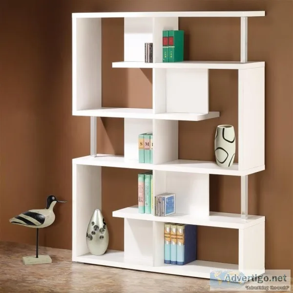 Modern White Bookcase