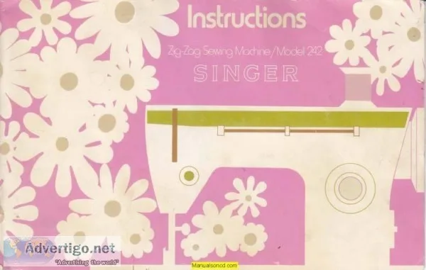 Singer 242 Sewing Machine Instruction Manual