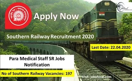 Southern Railway Recruitment 2020 (197) Para Medical Staff SR Jo