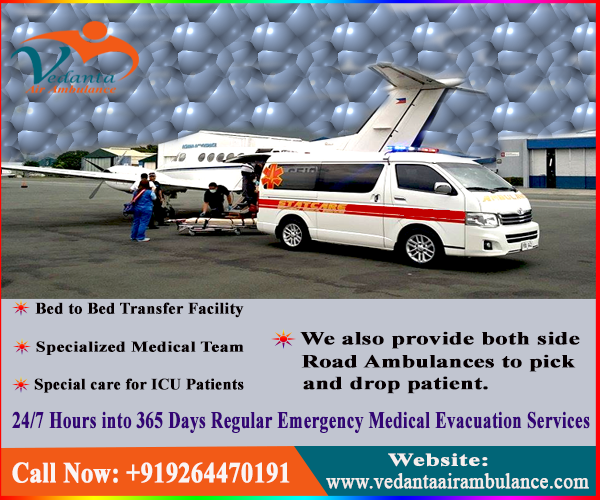 Vedanta Air Ambulance in Ranchi with the Ease of the Emergency M