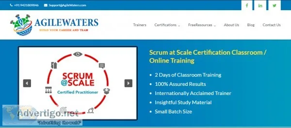 Online scrum at scale certification training courses in india