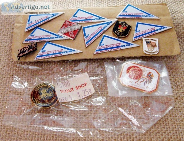 Variety of Vintage 1980s Boy Scouts Lapel Pins BSA Best Scouting